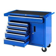 Detailed information about the product Giantz 6 Drawer Tool Chest Trolley Cabinet Cart Toolbox Storage Organiser Wheels