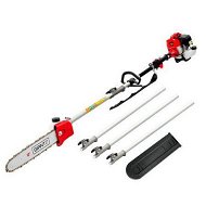 Detailed information about the product Giantz 62CC Pole Chainsaw 12in Chain Saw Petrol 4.3m Long Reach Red