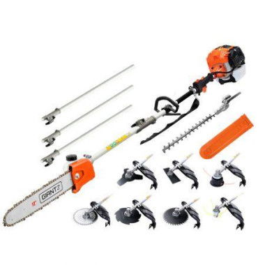 Giantz 65CC Pole Chainsaw Hedge Trimmer Brush Cutter Whipper Snipper 9-in-1 4.3m