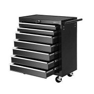 Detailed information about the product Giantz 7 Drawer Tool Box Cabinet Chest Trolley Storage Garage Toolbox Black