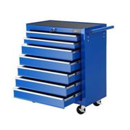 Detailed information about the product Giantz 7 Drawer Tool Box Cabinet Chest Trolley Storage Garage Toolbox Blue