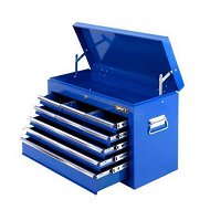 Detailed information about the product Giantz 9 Drawer Tool Box Cabinet Chest Toolbox Storage Garage Organiser Blue