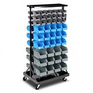 Detailed information about the product Giantz 90 Storage Bin Rack Stand Double-sided Wheels