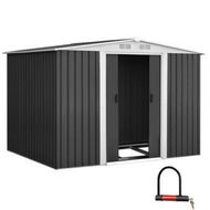 Detailed information about the product Giantz Garden Shed 2.58x2.07M w/Metal Base Sheds Outdoor Storage Double Door Tool