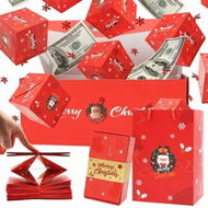 Detailed information about the product Gift Box Explosion Surprise Money Cash Folding Bouncing Red Envelope Confetti Luxury 15 Bounces Christmas Birthday Present