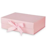 Detailed information about the product Gift Box with Lid for Presents 26x19x8cm with Ribbon and Magnetic Closure (1Pack,Pink)