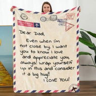 Detailed information about the product Gifts For Dad: Dad Gifts From Daughter & Son - Best Dad Gift Ideas - Soft Throw Blanket - Dads Mothers Day Thanksgiving Day Birthday Gifts (50x60in)