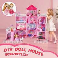 Detailed information about the product Girls Doll House Dream Land Cottage DIY Pretend Play Furniture Princess Pet Dolls Toys Set Children Roleplay Accessories Christmas Birthday Gift