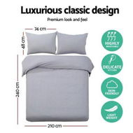 Detailed information about the product Giselle Quilt Cover Set Classic Grey - King