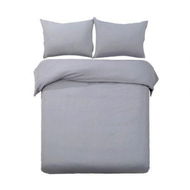 Detailed information about the product Giselle Quilt Cover Set Classic Grey - Queen