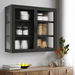 Glass Wall Cabinet Shelving Unit Metal Kitchen Cupboard Bathroom Medicine Storage Shelves Organiser 2 Door 3 Tier Display Book Case Shelf Furniture. Available at Crazy Sales for $149.95