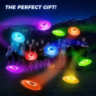 Detailed information about the product Glow in the Dark LED Flying Disc: 7 Dynamic Modes, 7 Colors, Waterproof - Perfect for Birthday Parties, Camping Trips, and Outdoor Games