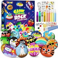 Detailed information about the product Glow in the Dark Rock Painting Kit for Kids Creative Art Toys for Kids for Kids Arts and Crafts Set Activities Christmas Gift