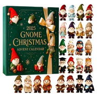 Detailed information about the product Gnome Christmas Countdown Calendar 2025, 24 Days 2D Flat Acrylic Ornament Set Cute Gnome Pendant for Holiday Home Decoration
