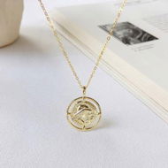 Detailed information about the product Gold Plated Sterling Silver Coin Pendant Necklace