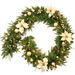 Gold Poinsettia Pre-Lit Garland with 50 LED Lights 2.7M Battery-Operated Christmas Garland for Indoor and Outdoor Decorations. Available at Crazy Sales for $44.99