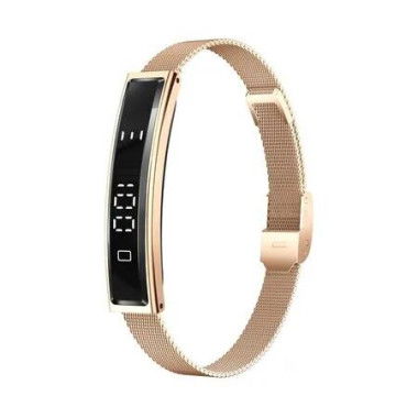 Gold Steel Strap 1.43 Inch Smart Bracelet with HeartRateSleep Monitoring Phone Reminder