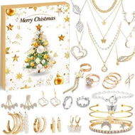 Detailed information about the product Golden Jewelry Bracelet set to Girfriend Support 2025 Advent Calendar 24DAYS Christmas Blind Box 2026 Countdown Christmas Gift