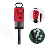 Detailed information about the product Golf Ball Retriever,Portable Shag Bag Golf Ball Pick Up with Removable Plastic Tube,Pocket Shagger Storage Color Red