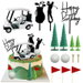 Golf Cake Toper Decorations with Mini Cart, Clubs, Ball, Green Tree, Red Flag Cupcake Toppers, for Golf Theme Birthday Party Decoration Supplies. Available at Crazy Sales for $19.95