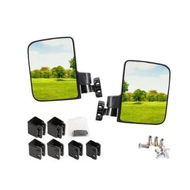 Detailed information about the product Golf Cart Mirror No Drilling Side Mirrors Universal for Yamaha, Club Car, EZGO, Folding Side Rear View Mirrors Adjustable 180 Degree HD Glass