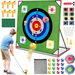 Golf Chipping Game with Stand, Golf Target Battle Game with Putting Mat, Outdoor Golf Yard Game for Chipping Practice for Golfers. Available at Crazy Sales for $49.95