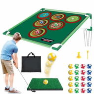 Detailed information about the product Golf Game Play Set Backyard Cornhole Game Includes Putting Mat,20 Sticky Balls,6 Hole Covers,Carrying Bag Golf Target Yard Games for Indoor Outdoor