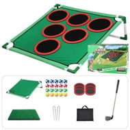 Detailed information about the product Golf Pong Set,Indoor or Outdoor Chipping Practice Game Includes Golf Balls and Portable Bag, Single Rack