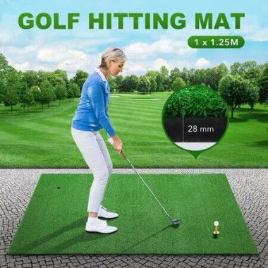 Golf Putter Mat Practice Putting Greens Hitting Training Aid Indoor Outdoor Swing Chipping Driving Trainer Exerciser Artificial Turf Rubber Tee Balls