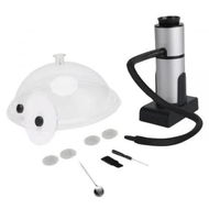 Detailed information about the product GOMINIMO Cocktail Smoker Kit with Dome and Cup Lid (Black+Silver)GO-CSK-100-YHX