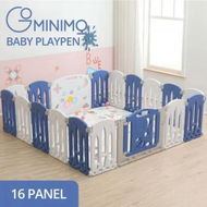 Detailed information about the product GOMINIMO Foldable Baby Playpen with 16 Panels (White Blue) GO-BP-102-TF