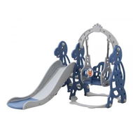 Detailed information about the product GOMINIMO Kids Slide and Swing Set with Basketball Hoop (blue Dinosaur) GO-KS-103-TF