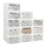 Detailed information about the product GOMINIMO Plastic Shoe Box 12PCS Medium Size (White) GO-SB-107-TD