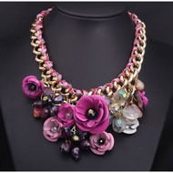 Detailed information about the product Gorgeous Colorful Flower Pendant Necklace