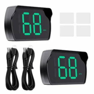 GPS Digital Speedometer for Car KMH,Golf Cart Universal HUD Speed Meter,Head Up Display Car Accessories with LED Large Font,Plug and Play,2Pack