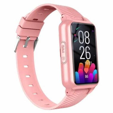 GPS Phone Watch for Seniors,Elderly Smart Watch with Fall Detection 4G Voice Call SOS Emergency Call Monitoring,Pink