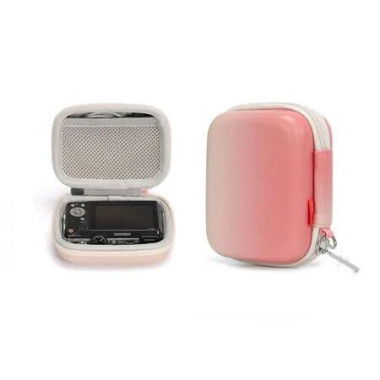 Gradual Pink 13.5x10.5x6.5 Mini Camera CCD Storage Bag PU Waterproof Hard Shell Shockproof Pressure Resistant Stain Resistant