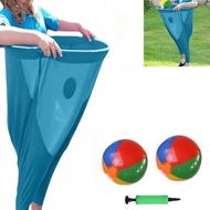 Detailed information about the product Granny Pants Yard Game, Granny Pants Outdoor Game with 2 Bouncy Balls, Giant Outdoor Recreational Tossing Games for Men Women, Blue
