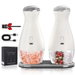 Gravity Electric Salt and Pepper Grinder Set, USB Type-C Rechargeable, 5 Levels Adjustable Coarseness with Warm LED Light, Kitchen Gadget Housewarming Gift. Available at Crazy Sales for $29.99
