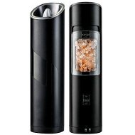 Detailed information about the product Gravity Electric Salt and Pepper Grinder Set,Adjustable Coarseness,Warm LED Light,One-handed Automatic Operation,Battery Powered,Black,Electric Pepper Mills (2Pack)