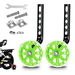 Green 12-20 Inch PVC Training Wheels Set Universal Fit with Silent Flash Wheels Fits Boys and Girls Single Speed Bicycles. Available at Crazy Sales for $12.99