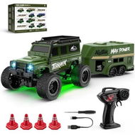 Detailed information about the product Green 1:64 Mini Climbing Remote Control Car with Trailer Full Scale Monster Truck Toy Perfect Gifts for children