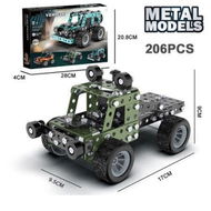 Detailed information about the product Green 206 PCS Erector Sets Metal Assembly Toys STEM Metal Jeep/Off-Road kit Educational Engineering Toy Parent-Child Interaction Construction Set Gift