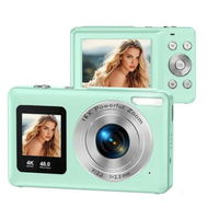 Detailed information about the product Green 4K HD Digital Camera Portable Dual Screen Travel Photography Kids & Girls Gift Student Camera (32G Memory Card Included)