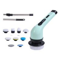 Detailed information about the product Green 9 In 1 Electric Cleaning Brush Multi-Functional Automatic Rotating Telescopic 9 Replacement Heads Powerful for Bathroom & Floor