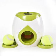 Detailed information about the product Green Double Hole Dog Food Reward Machine Interactive Training Toy Intelligent Automatic Feeder for Pets