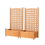 Detailed information about the product Green Fingers 2X Garden Bed Wooden 64x35x115cm Planter Raised Box Container Trellis