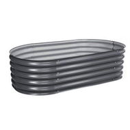 Detailed information about the product Green Fingers Garden Bed 160X80X42cm Oval Planter Box Raised Container Galvanised