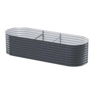 Detailed information about the product Green Fingers Garden Bed 240X80X56cm Oval Planter Box