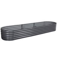 Detailed information about the product Green Fingers Garden Bed 320X80X42cm Oval Planter Box Raised Container Galvanised